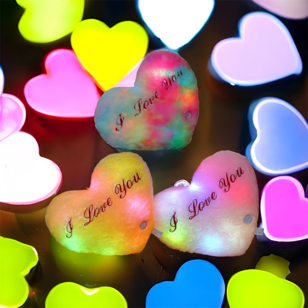 Light up Heart Plushie - “I love you” Lover Valentines Couple Gift- Heart Pillow